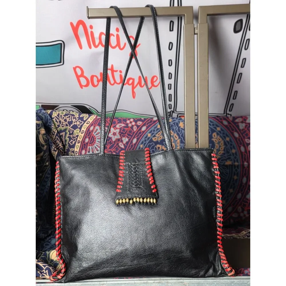 Chico's Genuine Leather Boho Tote